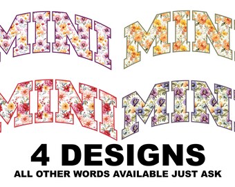 Floral Mini Varsity PNG, Sublimation Png,Retro Mini Png, Sublimation Design, Mom Png, Mini Shirt Design, Mother's Day PNG, Boho png
