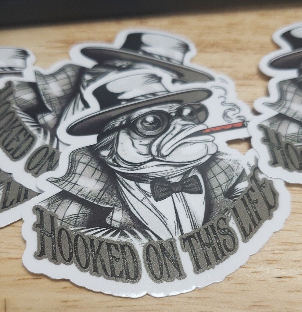 Fish Pot Sticker Fishing Sticker Vinyl Stickers Water Bottle Stickers Hydroflask ...