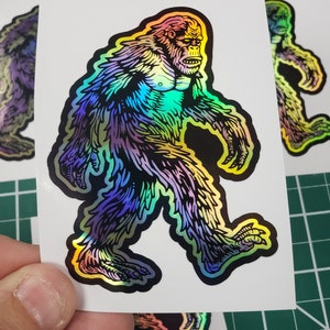 bigfoot sticker Big foot sticker custom sticker custom size bigfoot sticker holographic bigfoot Sasquatch nation sticker Sasquatch sticker