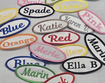 Name Patch Iron On Name Tag Custom Name Iron On Patch Uniform Patch Name Badge Garage Name Patch vintage name patch Personalized Embroidered