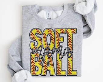 Softball Mom Sweatshirt Mothers Day Gift For Softball Mom Gift For Softball Lover Mom Sweater Mothers Day Shirt Softball Season Mom Sweater