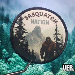 Sasquatch nation patch Sasquatch patch Sasquatch Iron on patch Big foot patch bigfoot iron on patch bigfoot patch big foot iron on patch