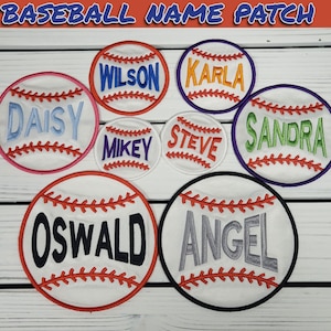 Personalized Baseball Patch, baseball patch,Embroidered Patch, Iron On, Sew On,Backpack patch, jacket patch,bag patch, hat patch, name patch