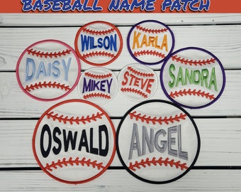 Personalized Baseball Patch, baseball patch,Embroidered Patch, Iron On, Sew On,Backpack patch, jacket patch,bag patch, hat patch, name patch