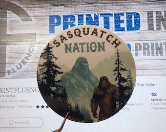 Sasquatch nation sticker Sasquatch sticker bigfoot sticker Big foot sticker custom sticker custom size bigfoot sticker
