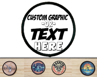 Custom Patches 4" Round, Custom Patch, Personalized Patch, Personalized Patches, Iron On Patch, Logo Patch, Company Patches, Printed Patch