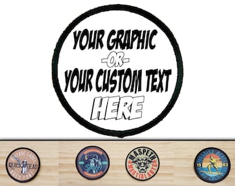 Custom Patches 2.5" Round, Custom Patch, Personalized Patch, PERFECT FOR HATS, Iron On Patch, Logo Patch, Company Patches, Printed Patch