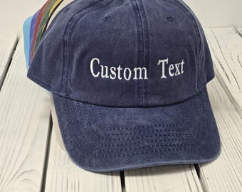 Custom Text Embroidered Hat Personalized Cap Vintage Baseball Hat Gift For New Dad Mom Gift For Bride Bachelorette Christmas Gift for Dad