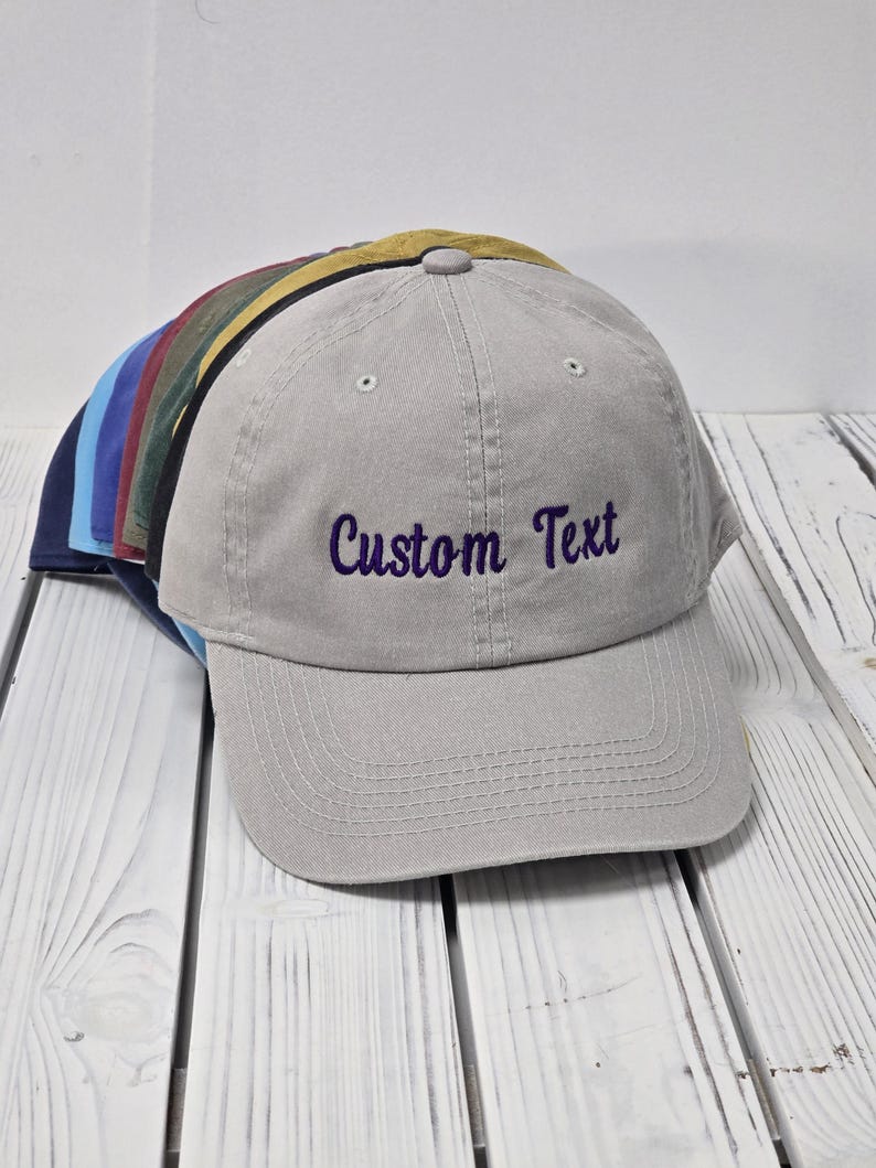Personalized Embroidered Hat Custom Text Baseball Cap Monogram Dad Cap ...