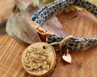 Handmade Pet ID Tag, Personalized Pet Tag, Custom Pet Tag, Wood Burned Pet Tag