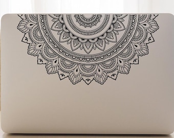 Half Mandala Vinyl Decal: Spiritual Car/Laptop/Ipad Sticker LO92