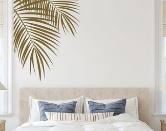 Tropical Leaves Wall Decal, Palm Leafs Wall Decor, Tropical Plants Decal, Plant Decals for Walls, Tropical Plant Wall Art, Home Decor L094