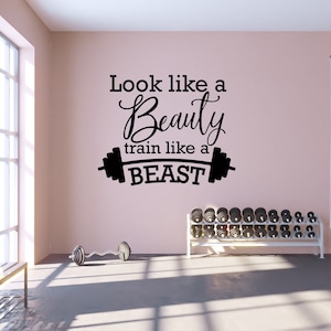 Fitnessstudio Wandtattoo: Motivations- Workout Zitat LO61