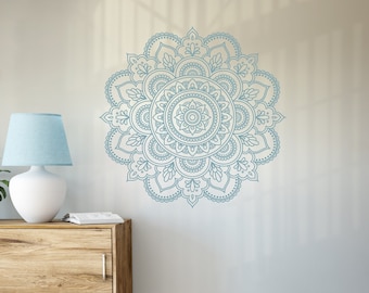 Bohemian Mandala Wall Decal: Indian Ornament, Yoga Decor LO60