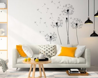 Pusteblume Wandaufkleber, Wandtattoo, Modernes Blumendekor LO165