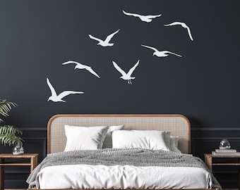 Vinilo decorativo de gaviotas: Aves voladoras, decoración del hogar LO83