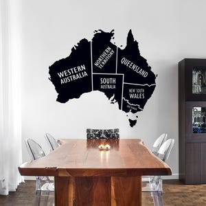 Australien Karte Wandtattoo, Australien Home Decor Geographie Klassenzimmer Schule Dekor Büro Wandtattoo Australien Karte Geschenk LO177