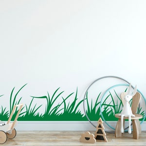 Grass Wall Decal, Blades of Grass, Grass Border Decal, Interior Decor Wall Stickers, Grass Plants Decal, Nursery Playroom, Home Decor LO85