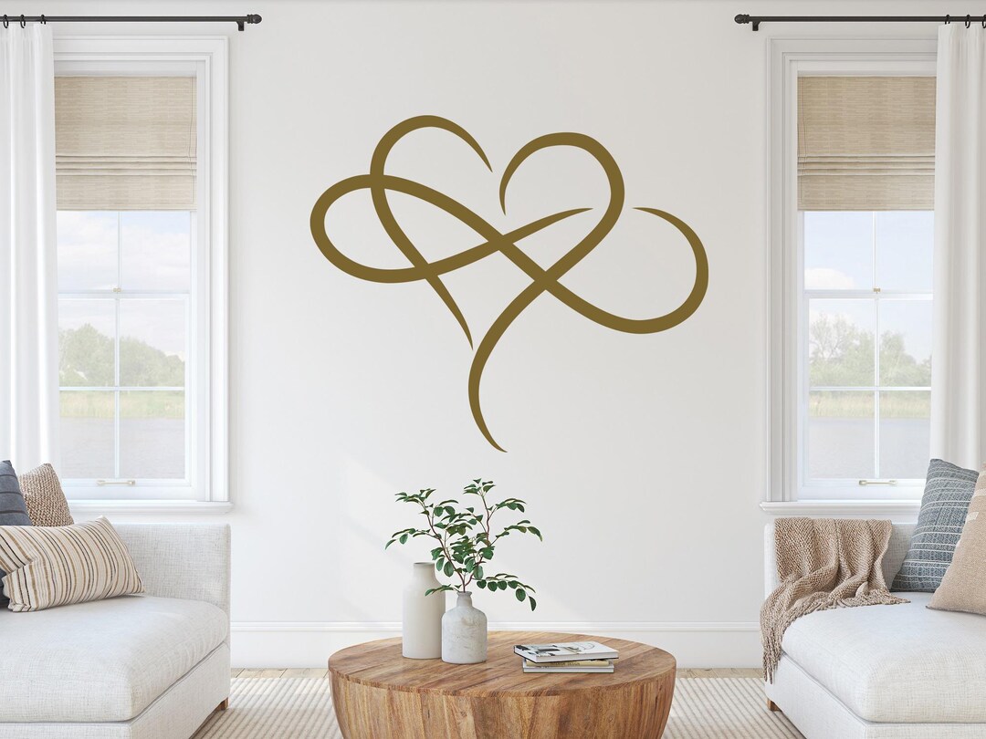 Heart and Infinity Symbol Wall Decal, Eternal Love, Romantic Home Decor ...