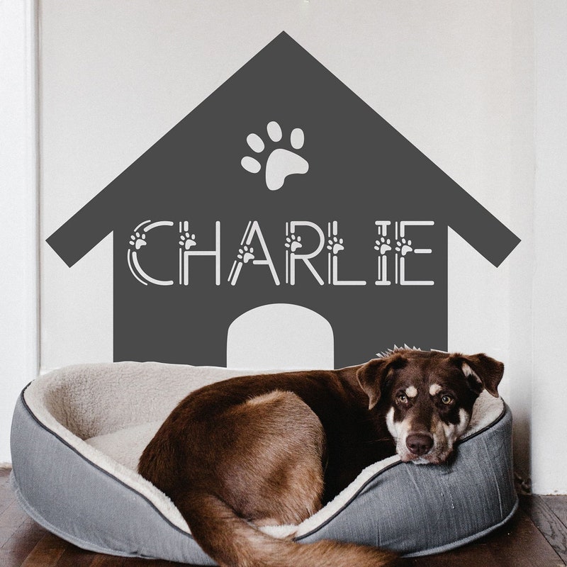 Dog Name Sticker Design Dog Name Wall Decals - Etsy