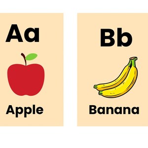ABC Flashcards Printable - Alphabet Learning for Toddlers - Digital Download Educational Resource