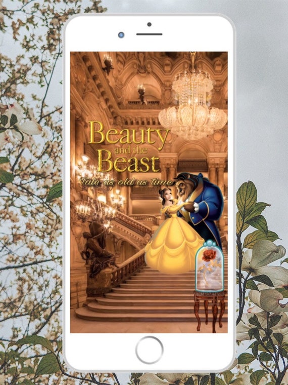 Disneys Beauty And The Beast Wallpaper Etsy Singapore