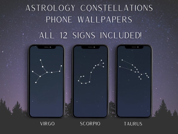 Zodiac Phone Wallpaper Android and Iphone Background - Etsy
