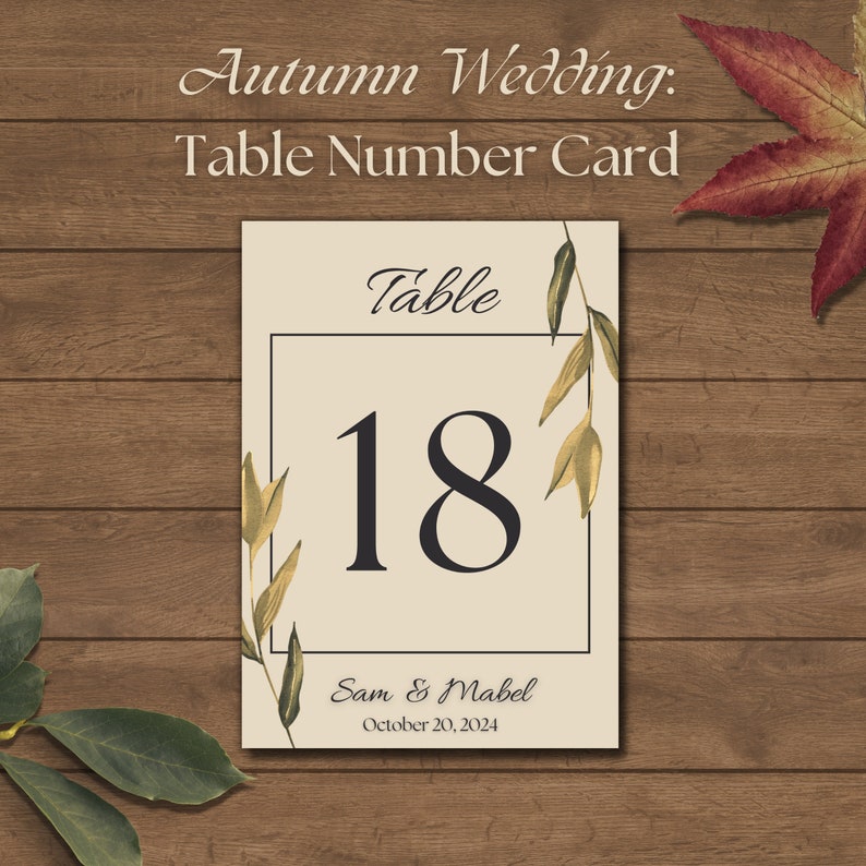 Fall Wedding Table Template Set Editable Canva Template for Autumn Themed Wedding Includes Fall Wedding Table Template Set Editable Canva Template for Autumn Themed Wedding Includes