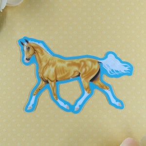 3in Akhal Teke Sticker, Horse Gift, Horse Sticker, Water Bottle Sticker, Equestrian Sticker, Horse Car Decal, Helmet Sticker, Laptop Sticker