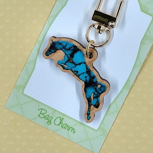 Jumping Horse Bag Charm, Horse Zipper Pull, Zipper Charm, Horse Charm, Purse Charm, Horse Gift, Horse Art, Equestrian Gift, Horse Keychain