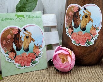 Horse Sticker, Horse Gift, Horse Lover, Horse Art, Equestrian Gift, Hydroflask Sticker, Water Bottle Sticker, Laptop Sticker, Helmet Decal