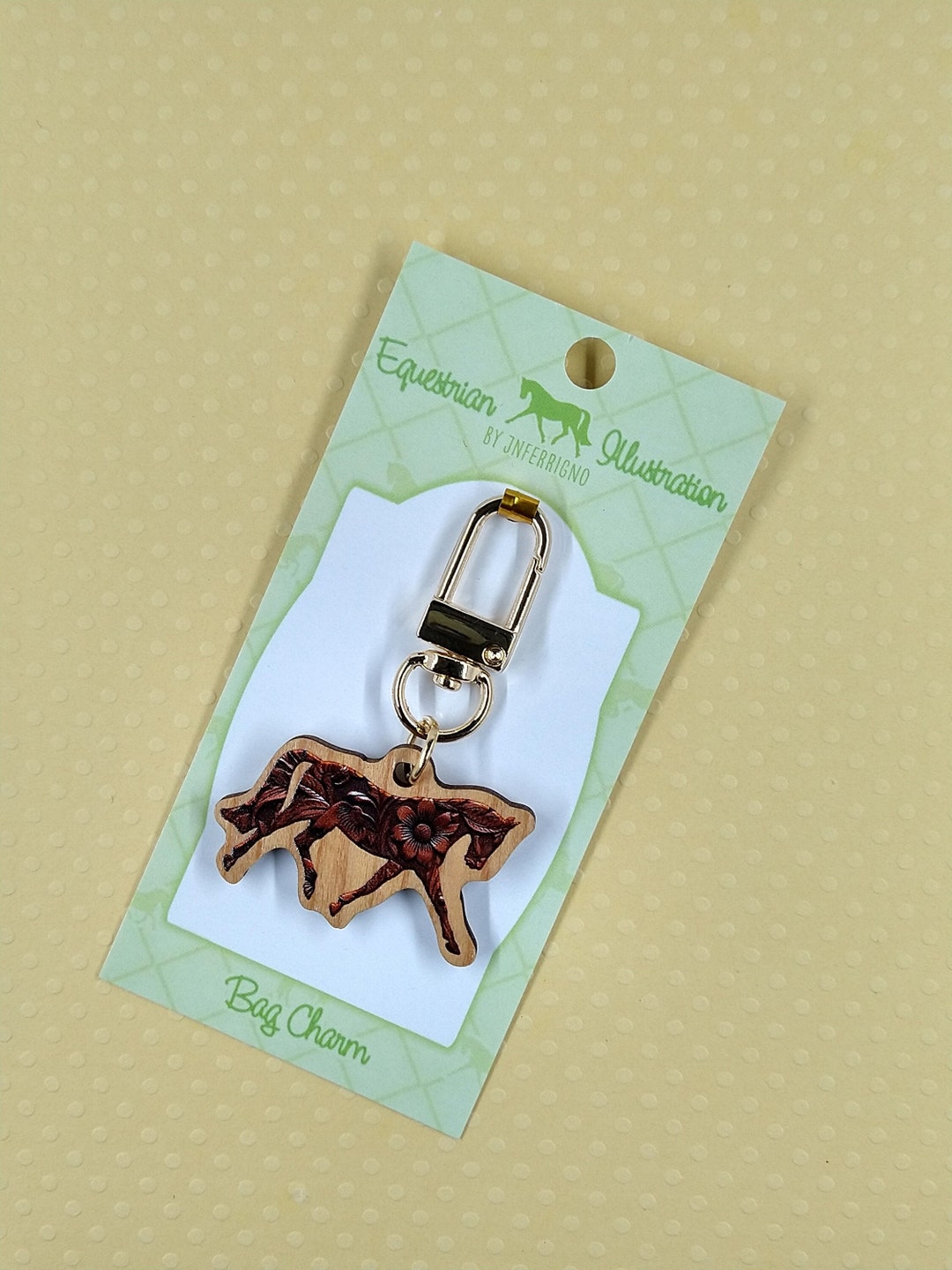 Dressage Horse Bag Charm, Horse Zipper Pull, Zipper Charm, Horse Charm