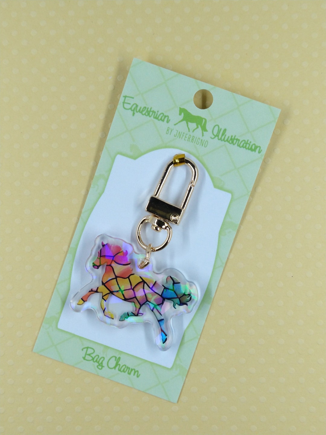 Welsh Cob Pony Bag Charm, Horse Zipper Pull, Zipper Charm, Horse Charm