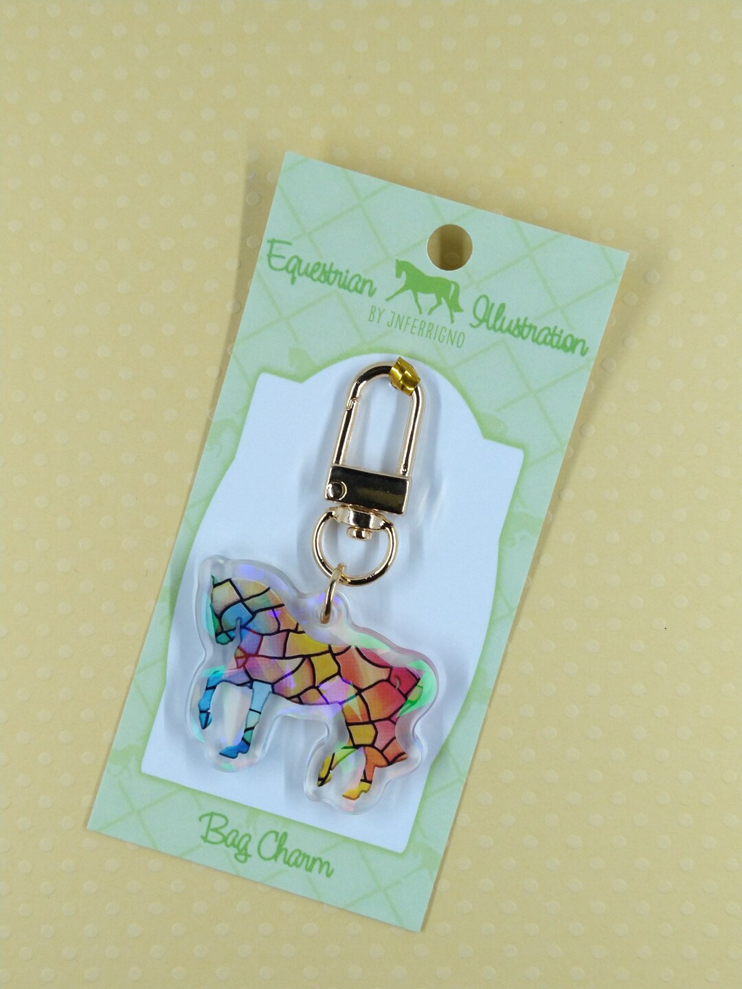 Dressage Horse Bag Charm, Horse Zipper Pull, Zipper Charm, Horse Charm