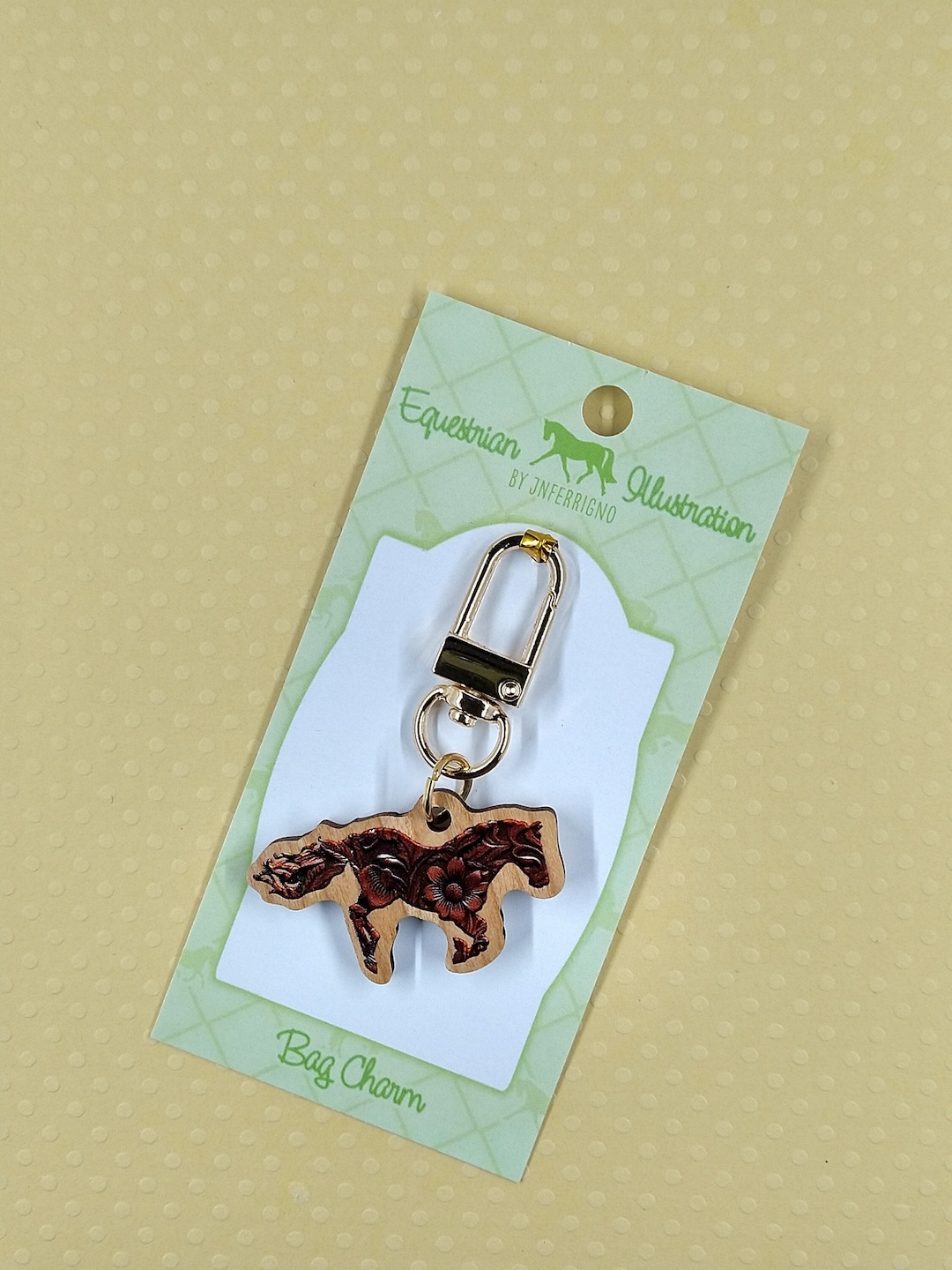 Andalusian Horse Bag Charm, Horse Zipper Pull, Zipper Charm, Horse