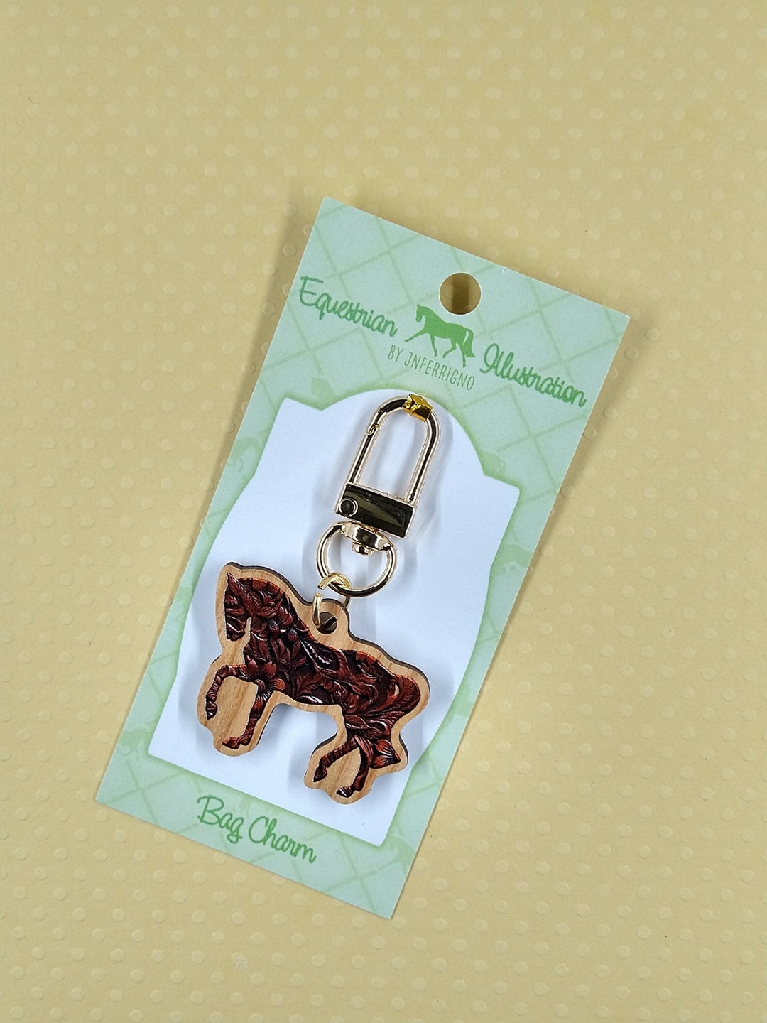 Dressage Horse Bag Charm, Horse Zipper Pull, Zipper Charm, Horse Charm