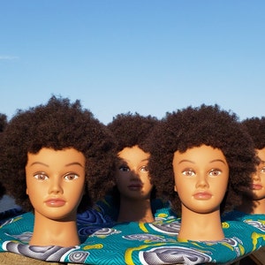 afro textured mannequin head