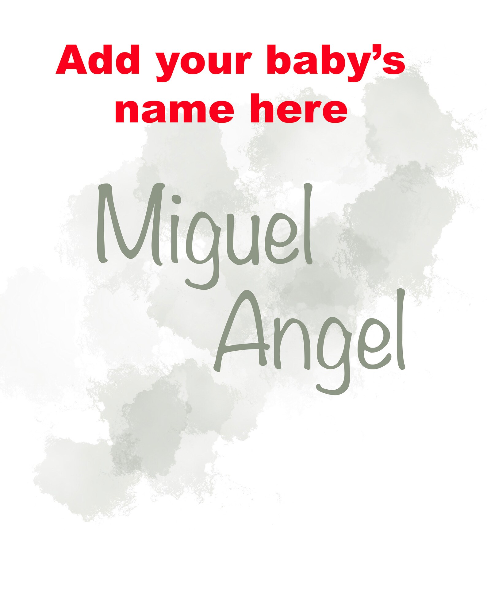 Nursery Baby Name Print Etsy