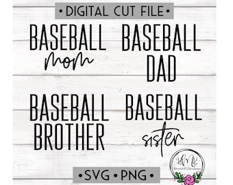 Baseball Family SVG | Baseball Mom Dad Brother Sister