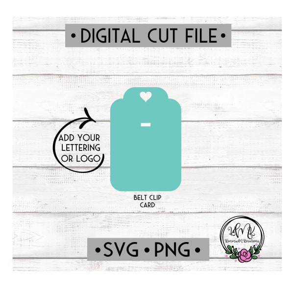 Belt Clip Badge Reel Display Card | Badge Reel Template Card | SVG  | Print and Cut Badge Reel Card