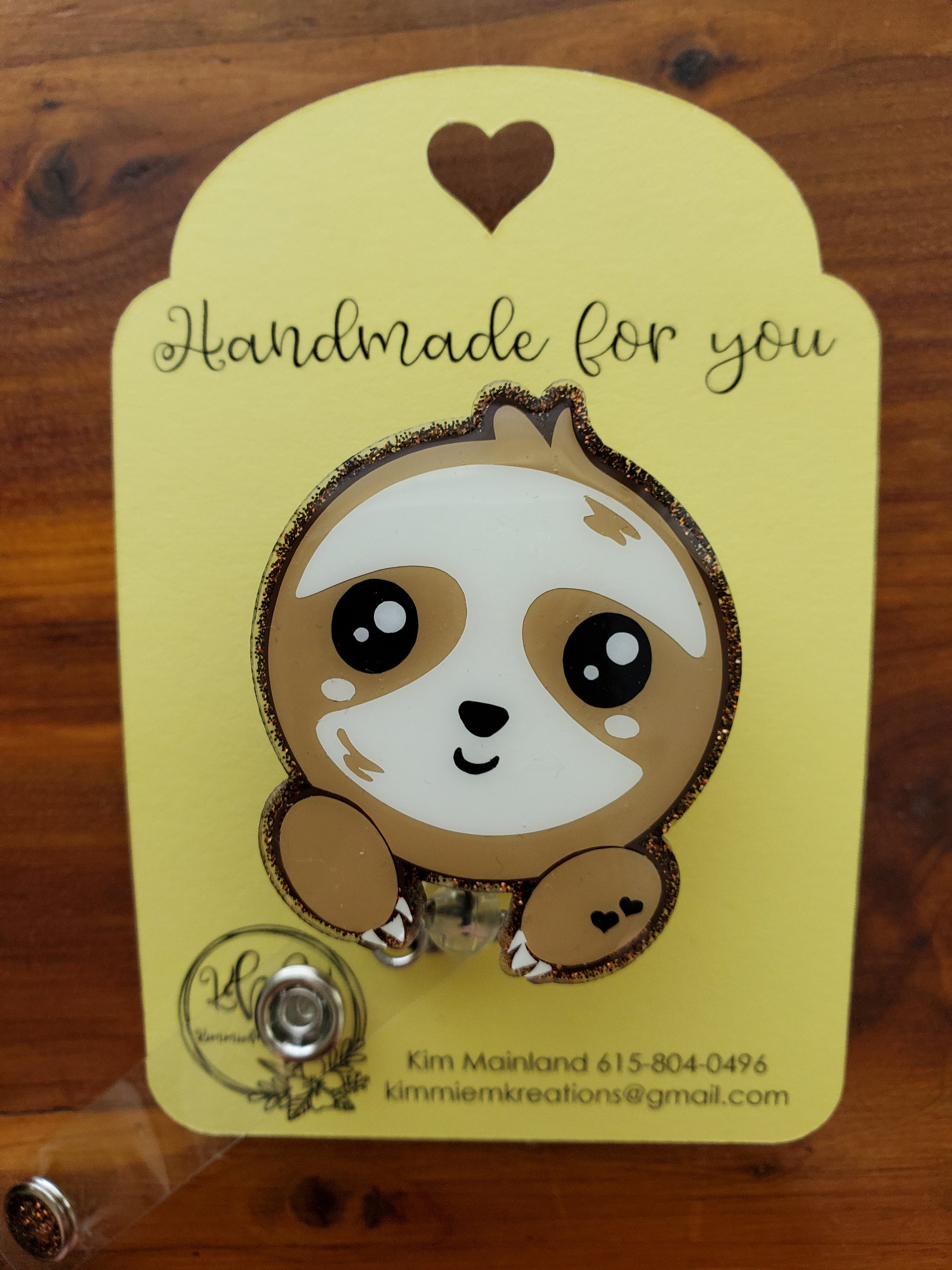 Rounded Top Badge Reel Display Card Badge Reel Card Print Etsy