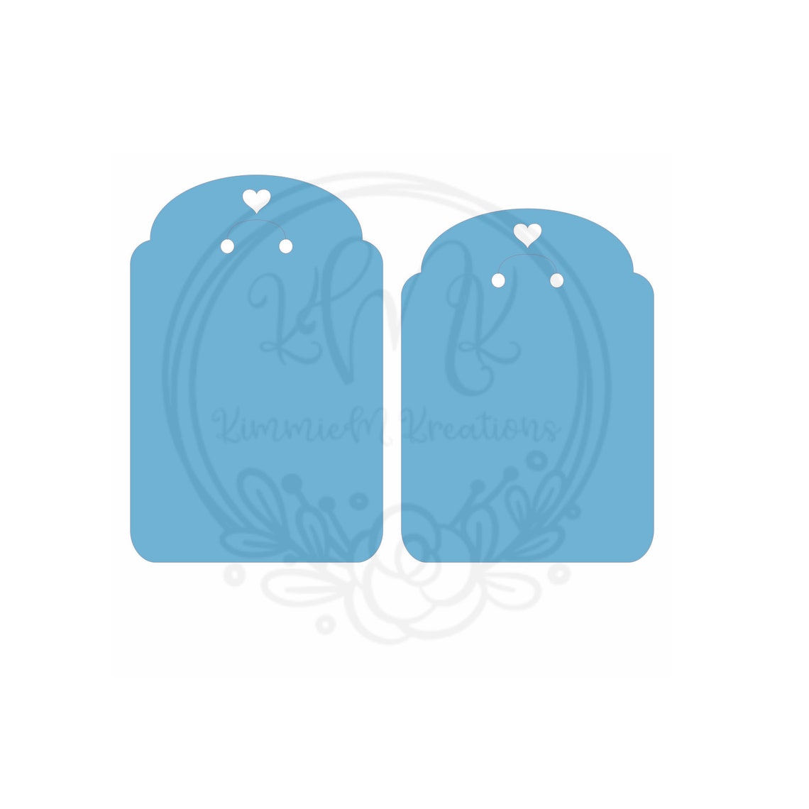 Rounded Top Key Chain Display Template Print and Cut Display Etsy