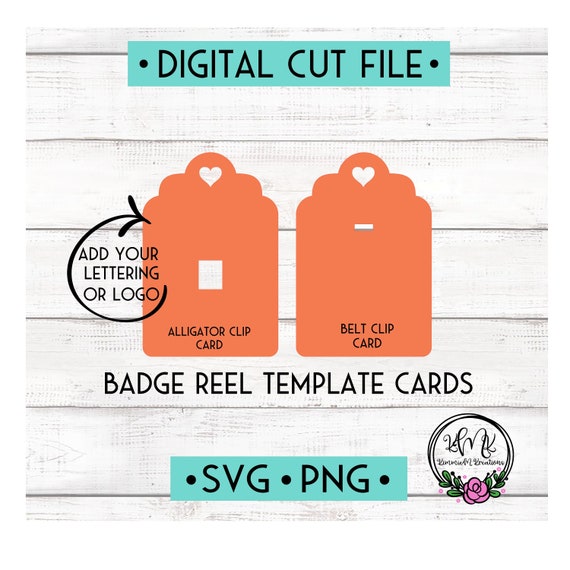 Scallop Top Badge Reel Display Template Card Badge Reel Template