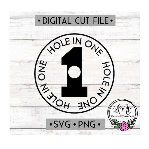 Hole in One Circle SVG| Hole in One