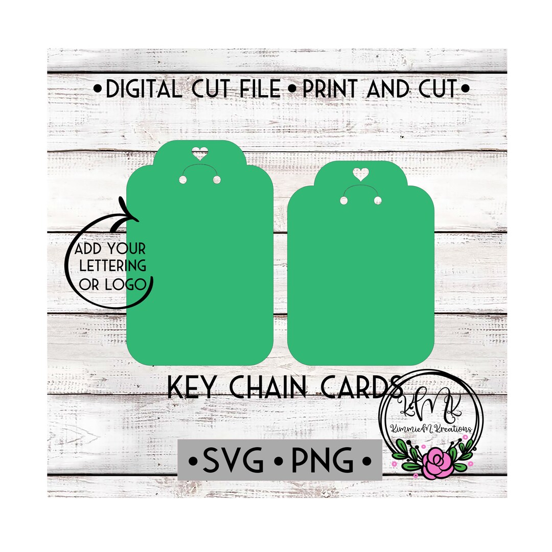 Flat Top Key Chain Display Template Print and Cut Key Chain Display