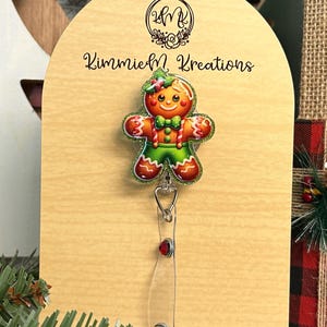 Gingerbread Man Badge Reel
