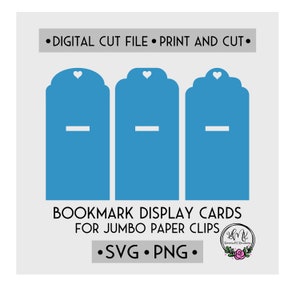 Bookmark Display Template Cards | Print and Cut