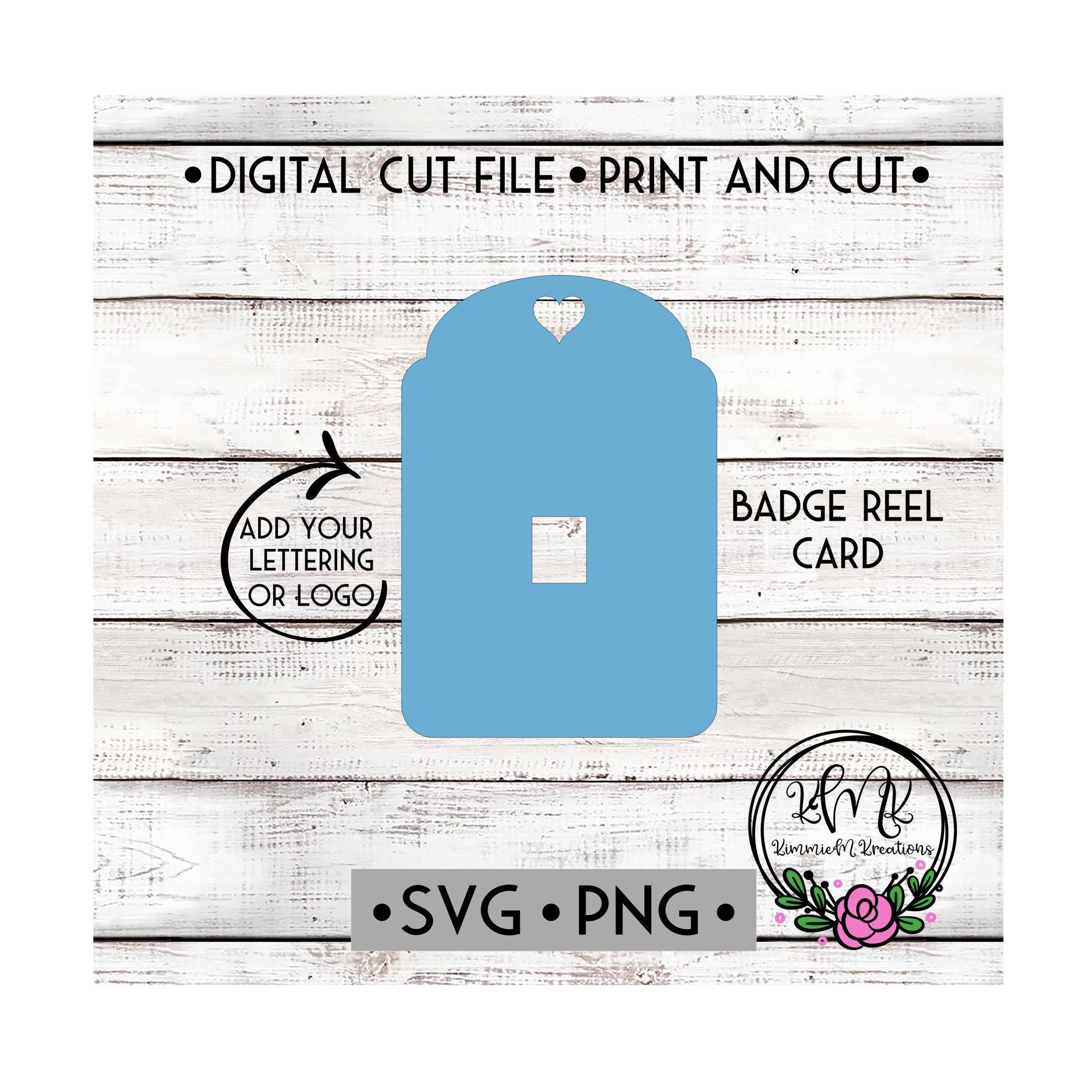 Rounded Top Badge Reel Display Card Badge Reel Card Print Etsy