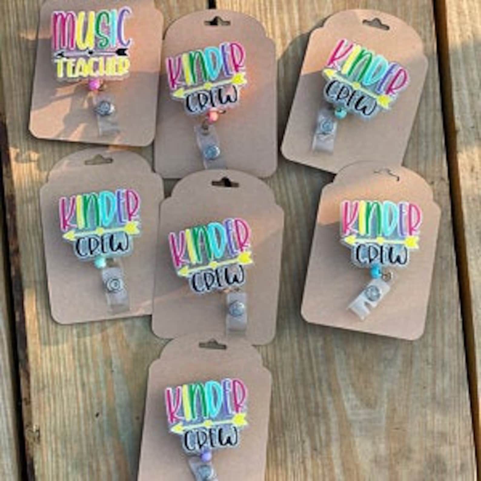 Badge Reel Collection Display Cards 6 Cards 4 Different Etsy