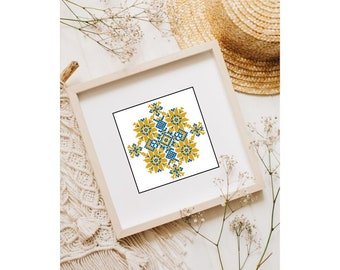 Traditional Ornament   Ukraine,Silhouette cross stitch - Cross Stitch Pattern (Digital Format - PDF),Gifts